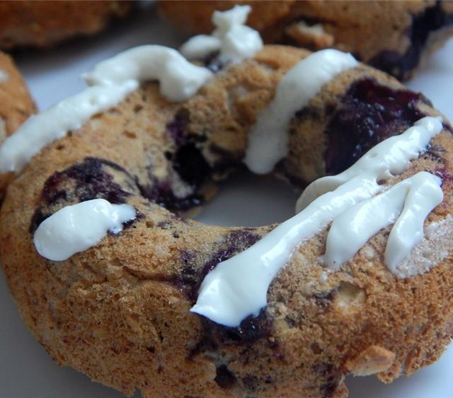 Blueberry Oatmeal Donuts
