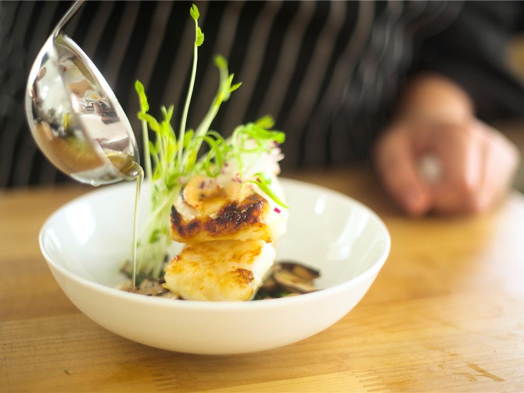 Miso Glazed Sea Bass with Dashi Broth