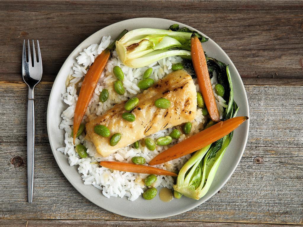 2019 year - Miso-grilled Cod with Edamame Fried Rice Recipe 2019 year