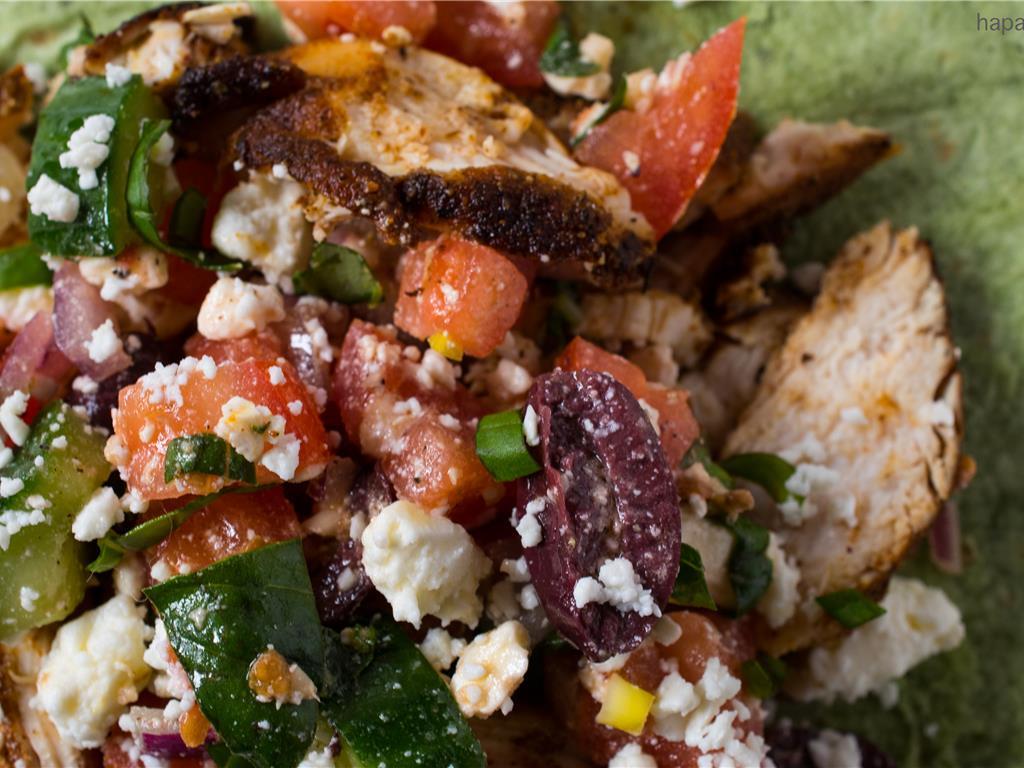 mediterranean chicken wrap